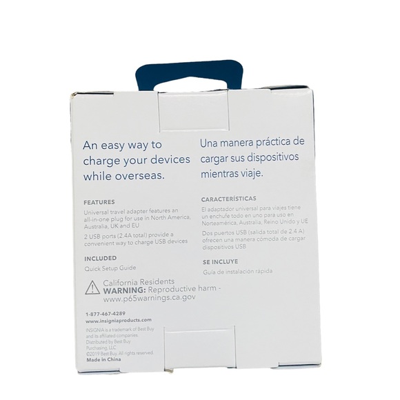 NWT Insignia All in One Travel Adapter - Picture 5 of 5